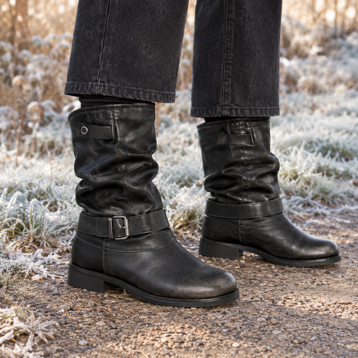 Cattaneo Buckle Boots - Black