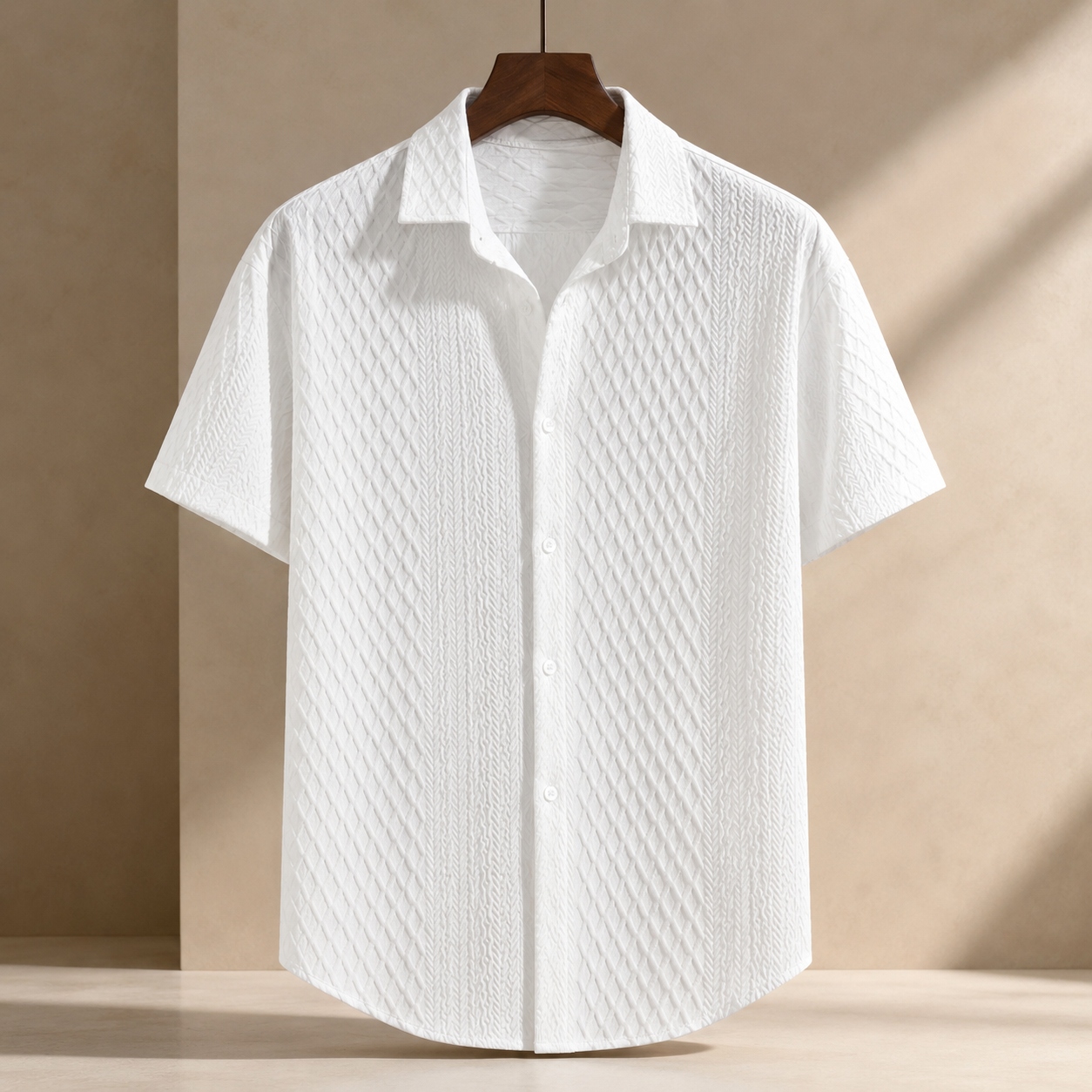 Ignatius Jacquard Shirt - White
