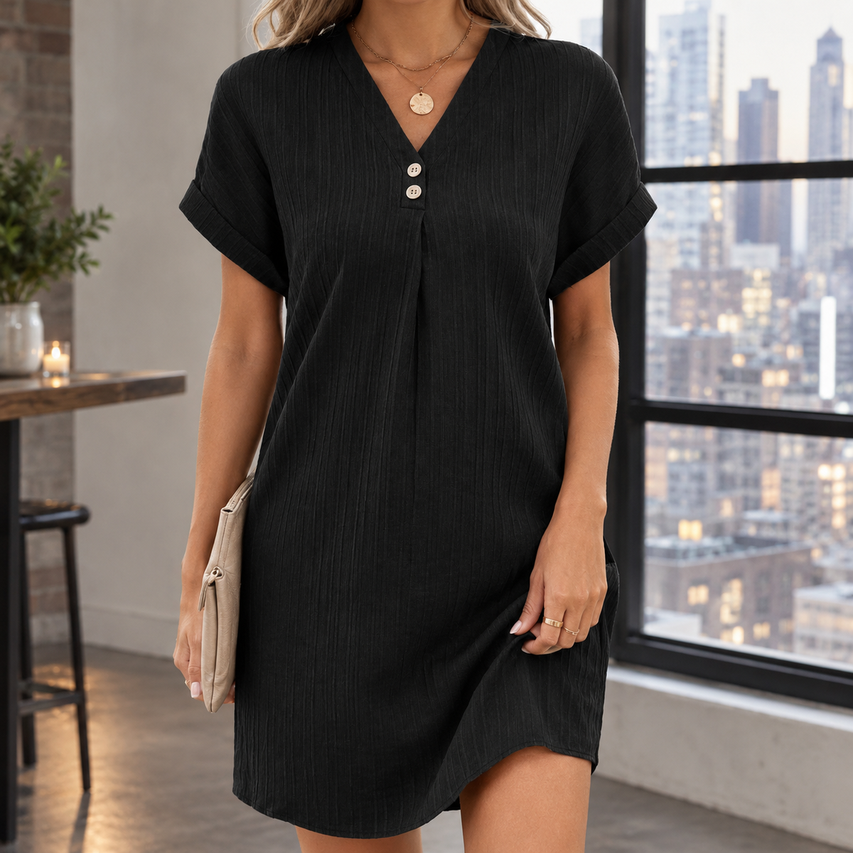 Shannon Relaxed Dress - Black