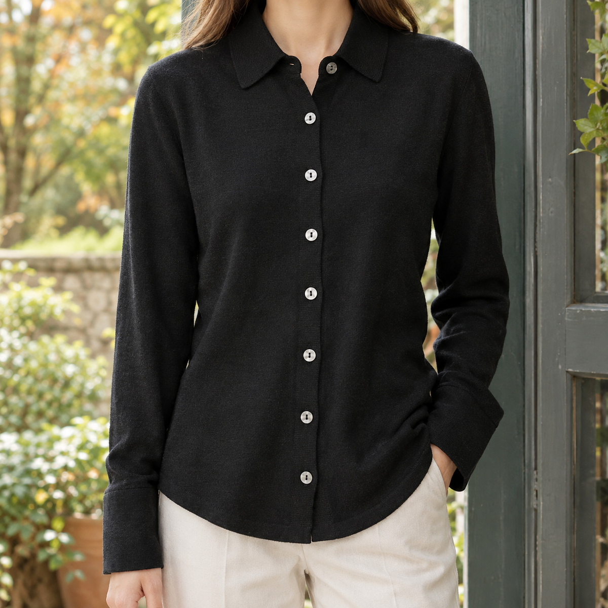 Mackenzie Cashmere Cardigan - Black