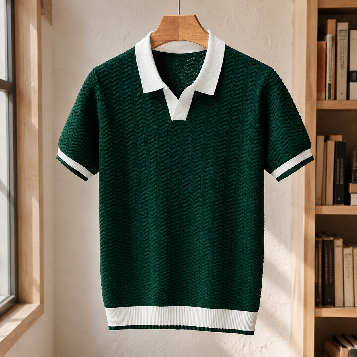 Leopold Textured Polo - Green