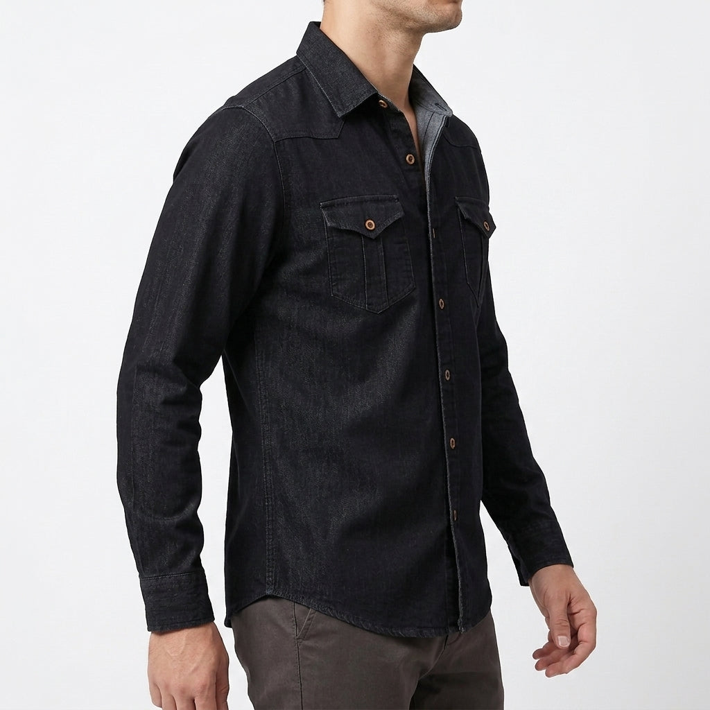 Hudson Denim Shirt - Lead Alternate View