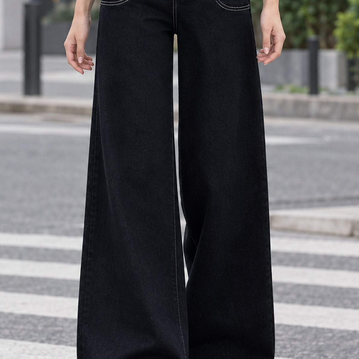 Simone Wide Leg Jeans - Lead Product Detail