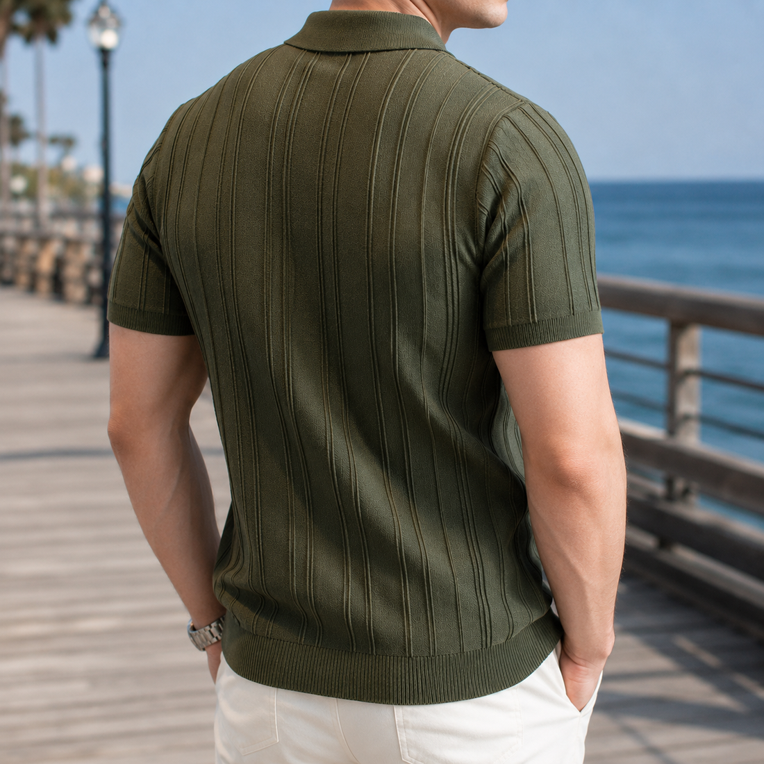 Lysander Half-Zip Sweater - Lead Alternate View
