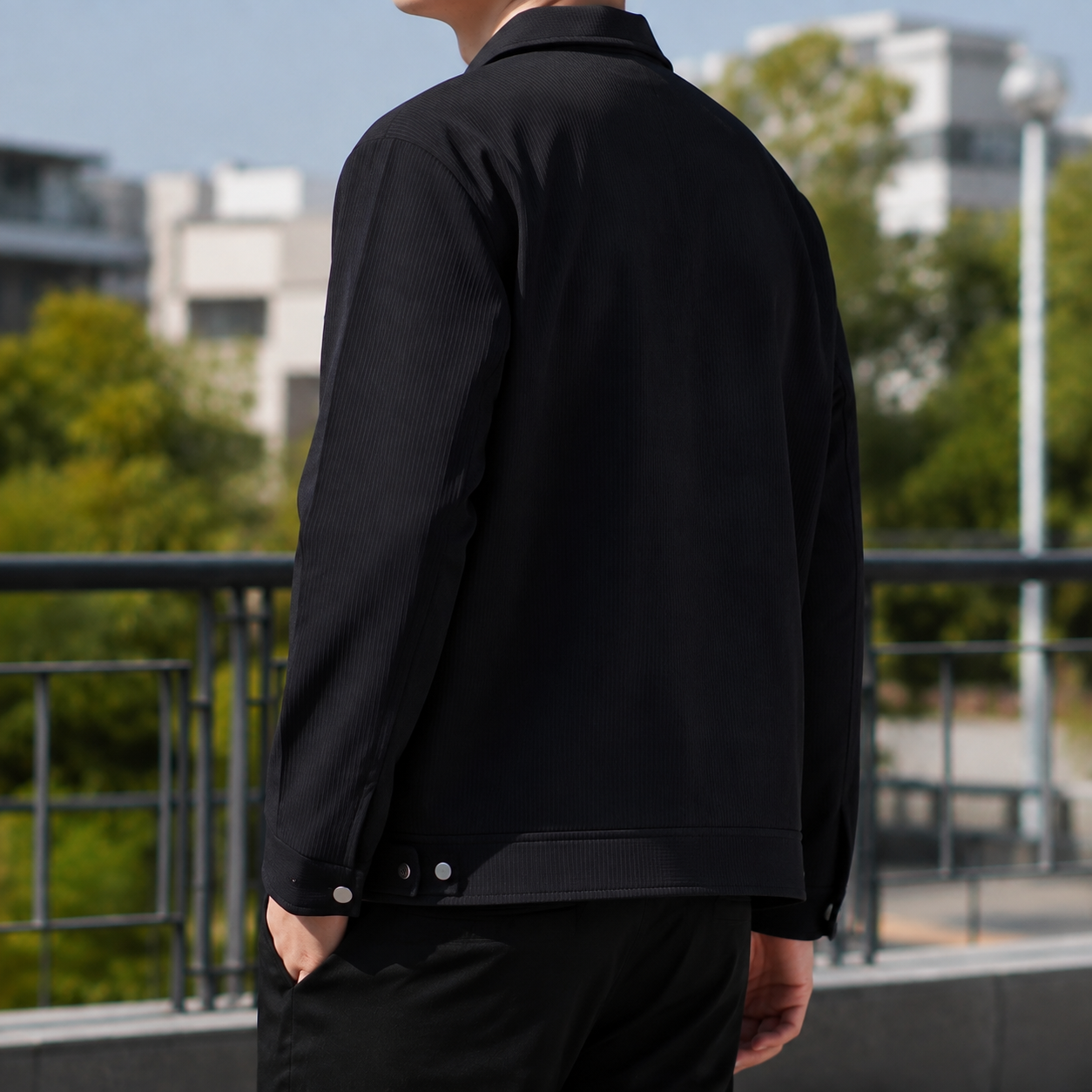 Gabriel Ribbed Jacket - Lead Alternate View