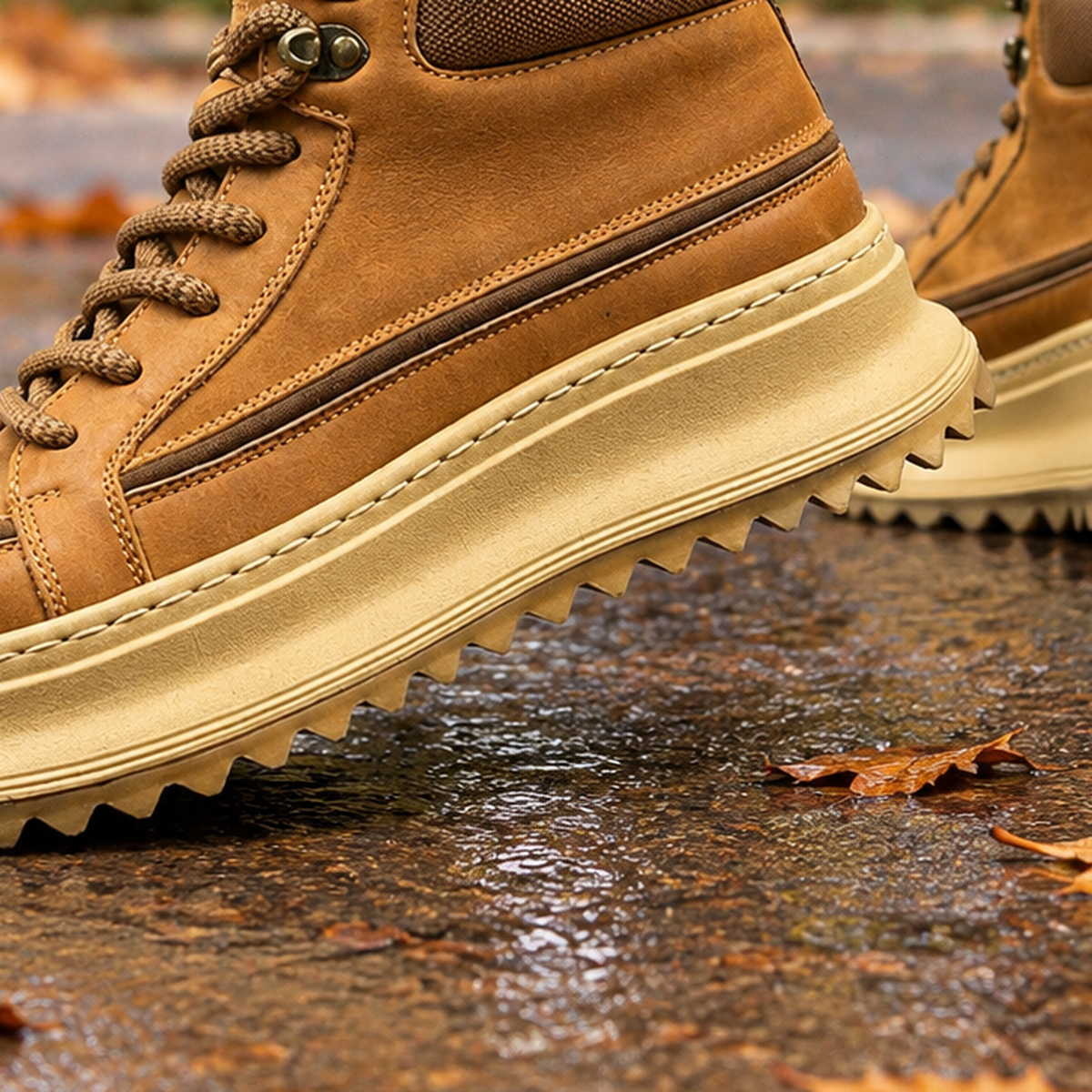 Serrano Platform Lace Boots - Lead Product Detail