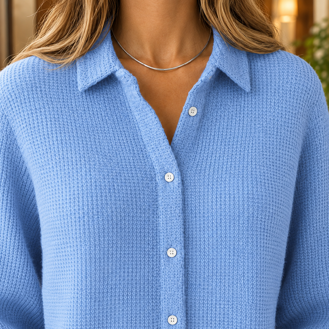 Olympia Collared Sweater - Lead Product Detail
