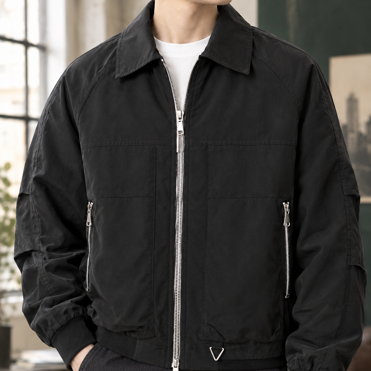 Jason Zip Jacket - Lead Product Detail