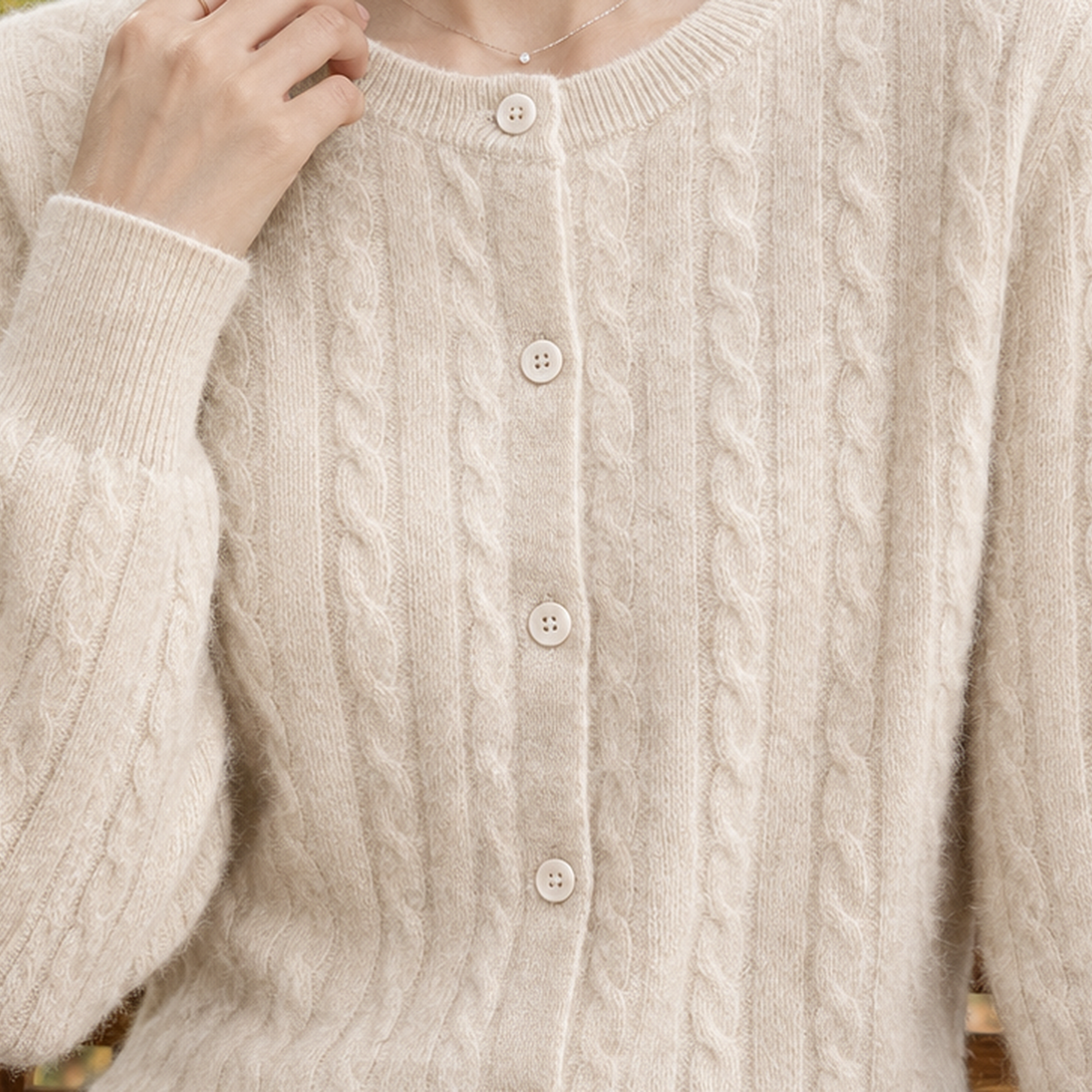 Annalise Cable Knit Cardigan - Lead Product Detail