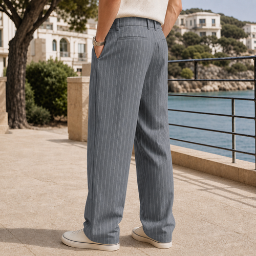 Alden Pinstripe Pants - Lead Alternate View