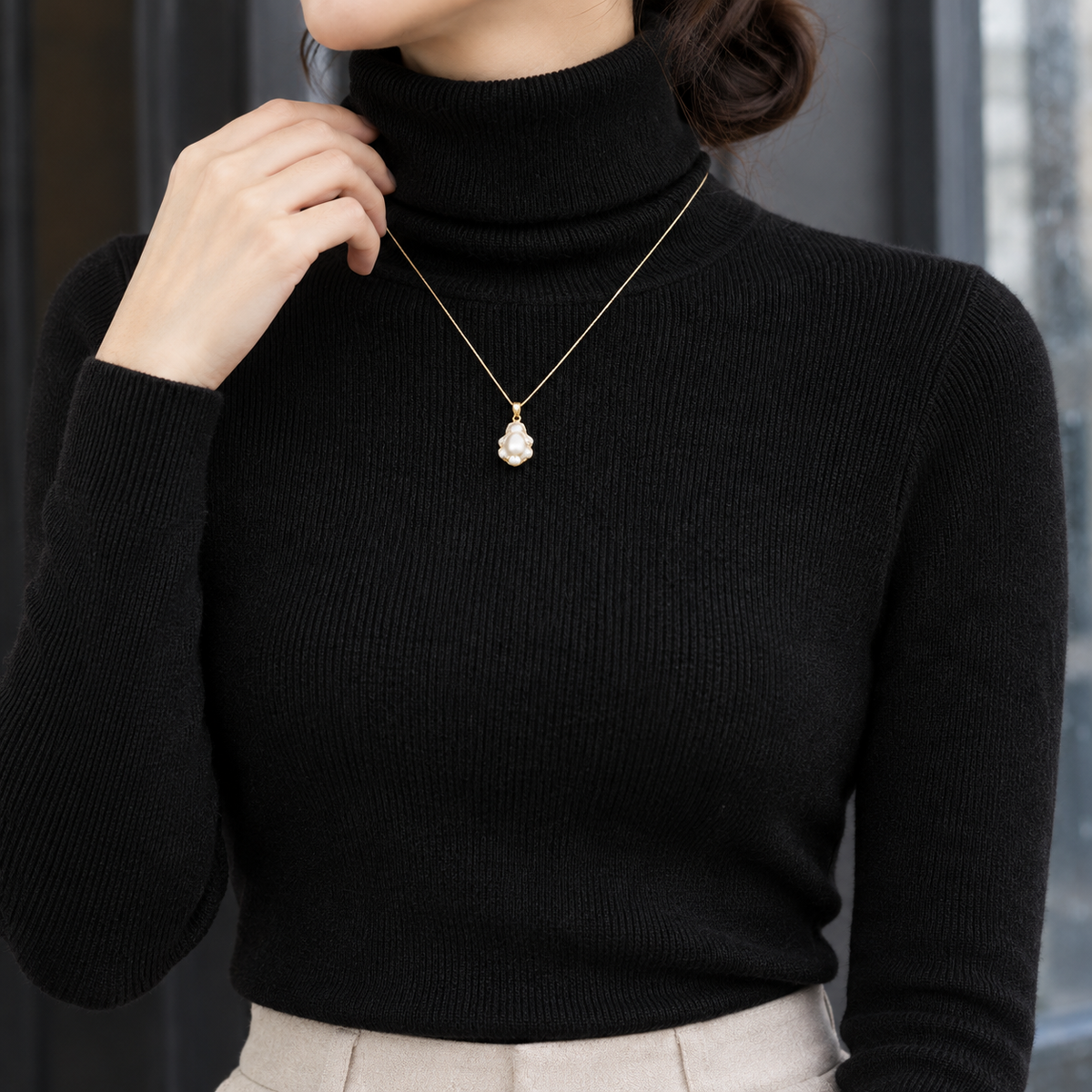 Savannah Ribbed Turtleneck - Lead Product Detail