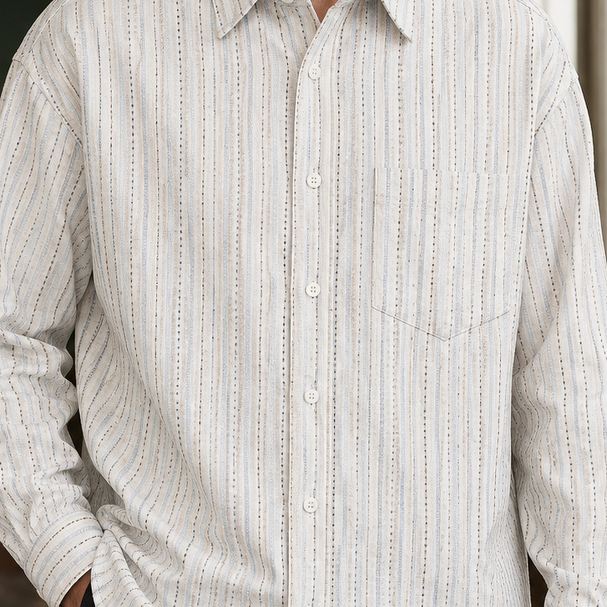 Alphonse Striped Shirt - Lead Product Detail