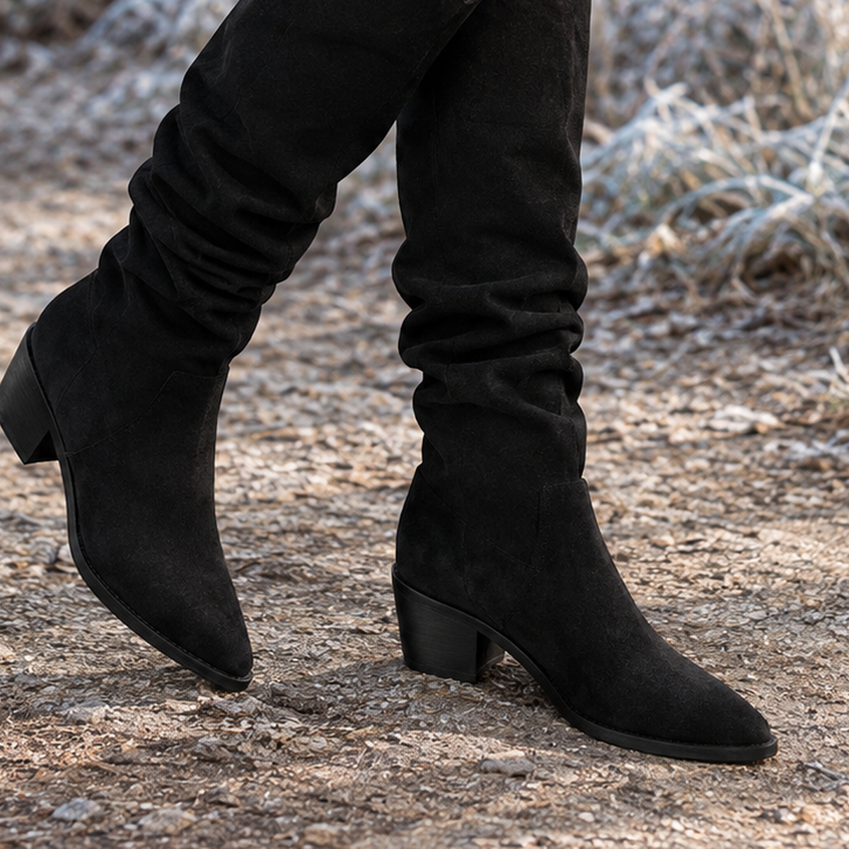Cuneo Western Slouch Boots - Lead Product Detail