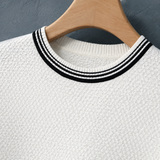 Yannick Textured T-Shirt - Lead Product Detail