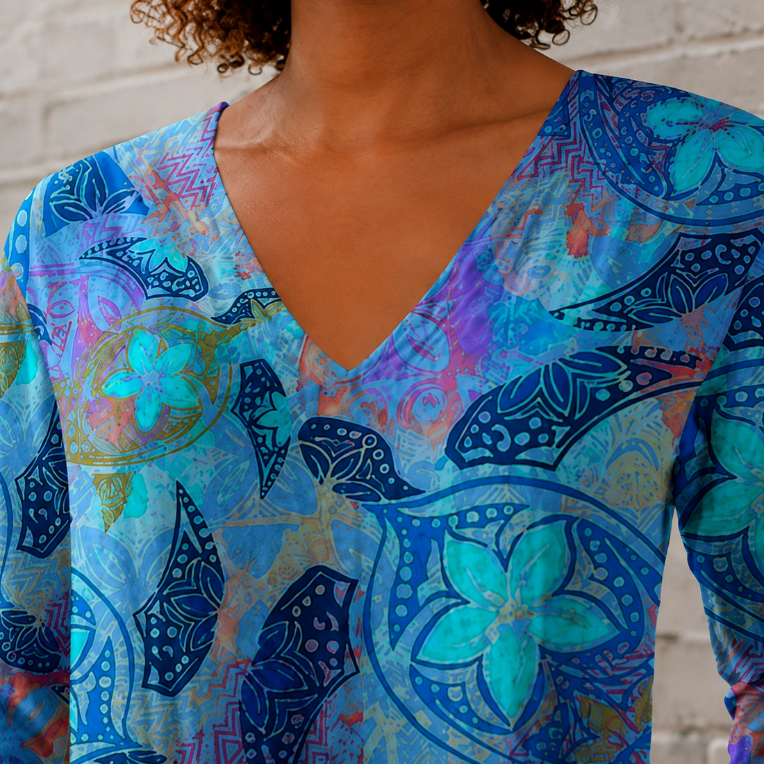 Adele V-Neck Blouse - Lead Product Detail