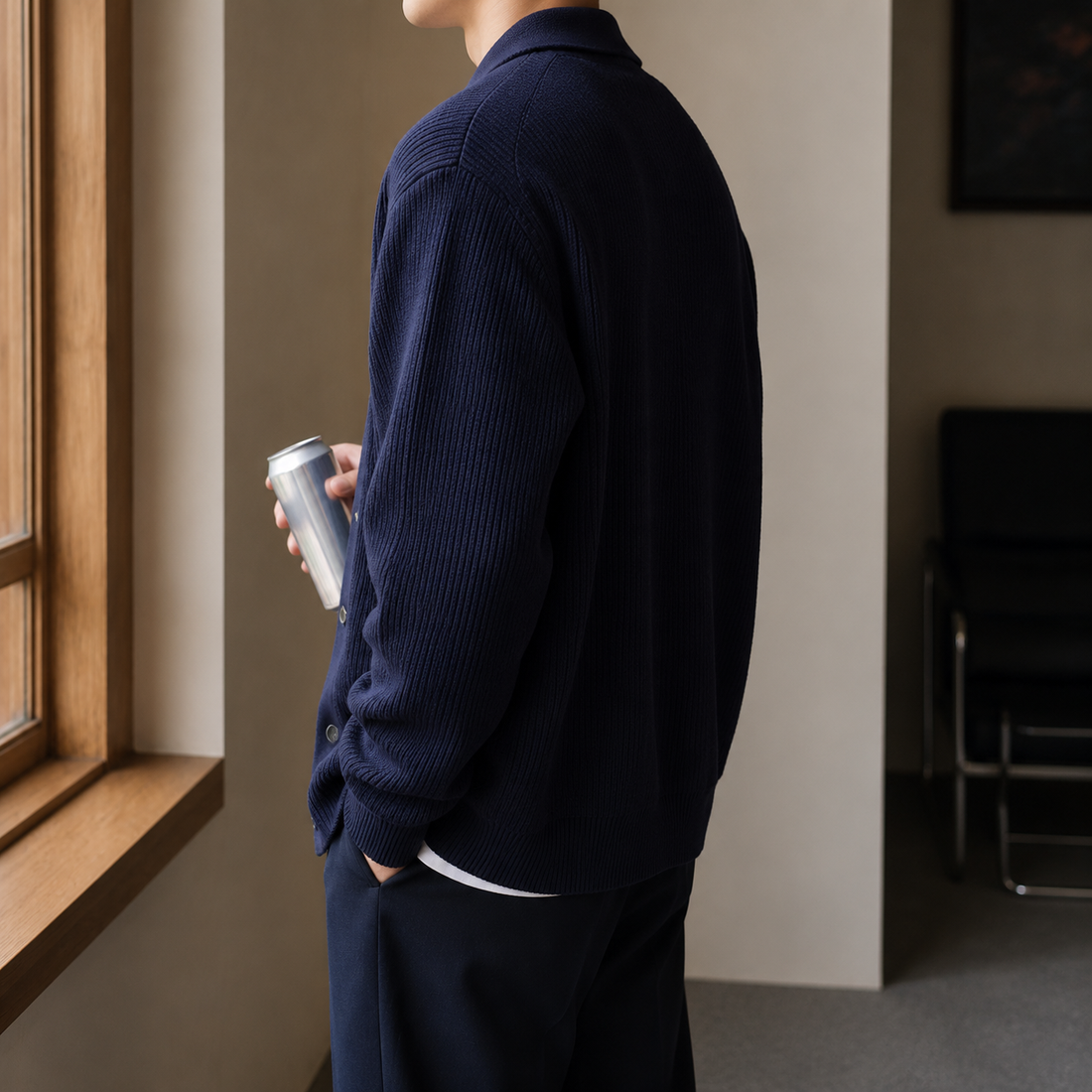 Milo Ribbed Sweater - Lead Alternate View