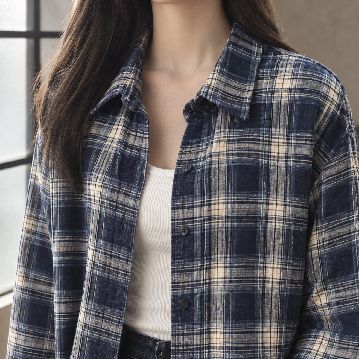Octavia Plaid Overshirt - Lead Product Detail