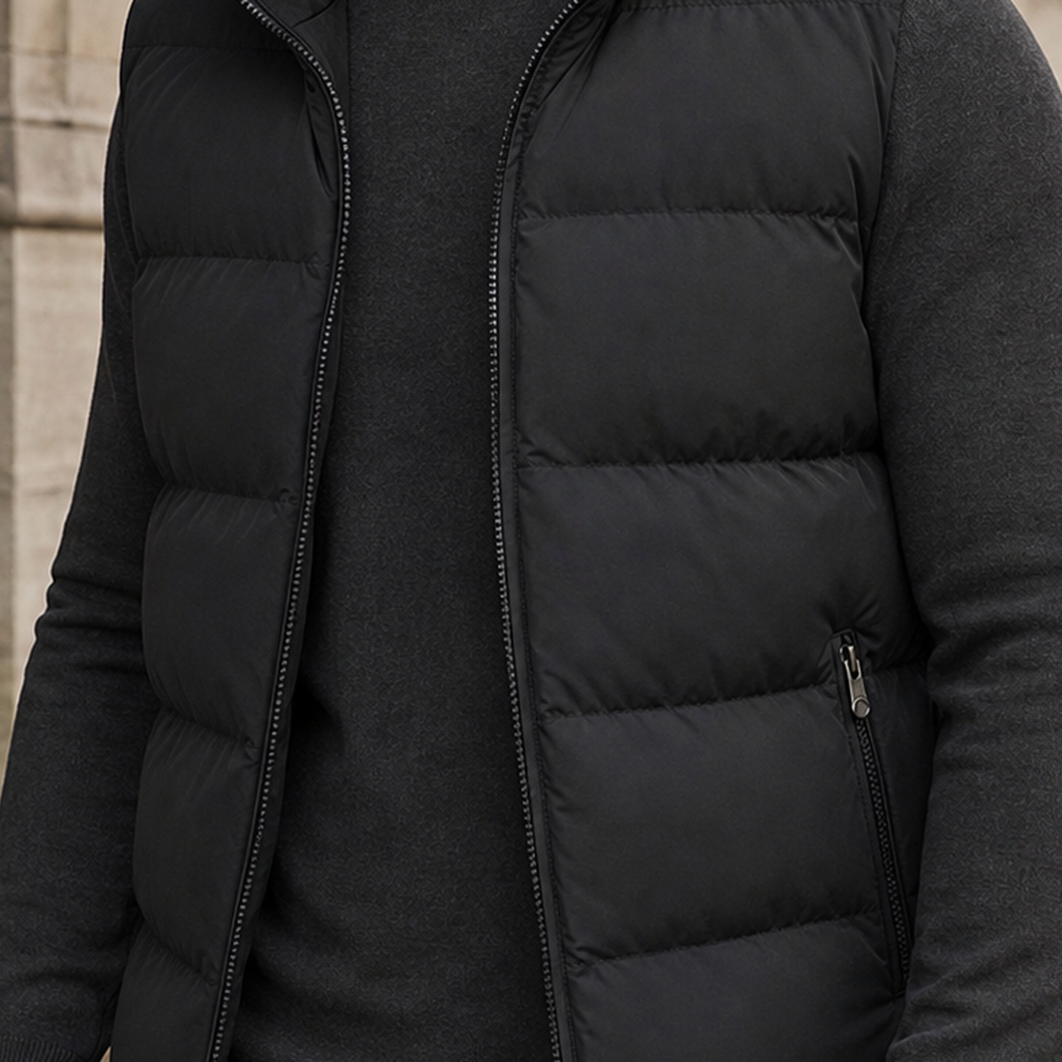 Alistair Puffer Vest - Lead Product Detail