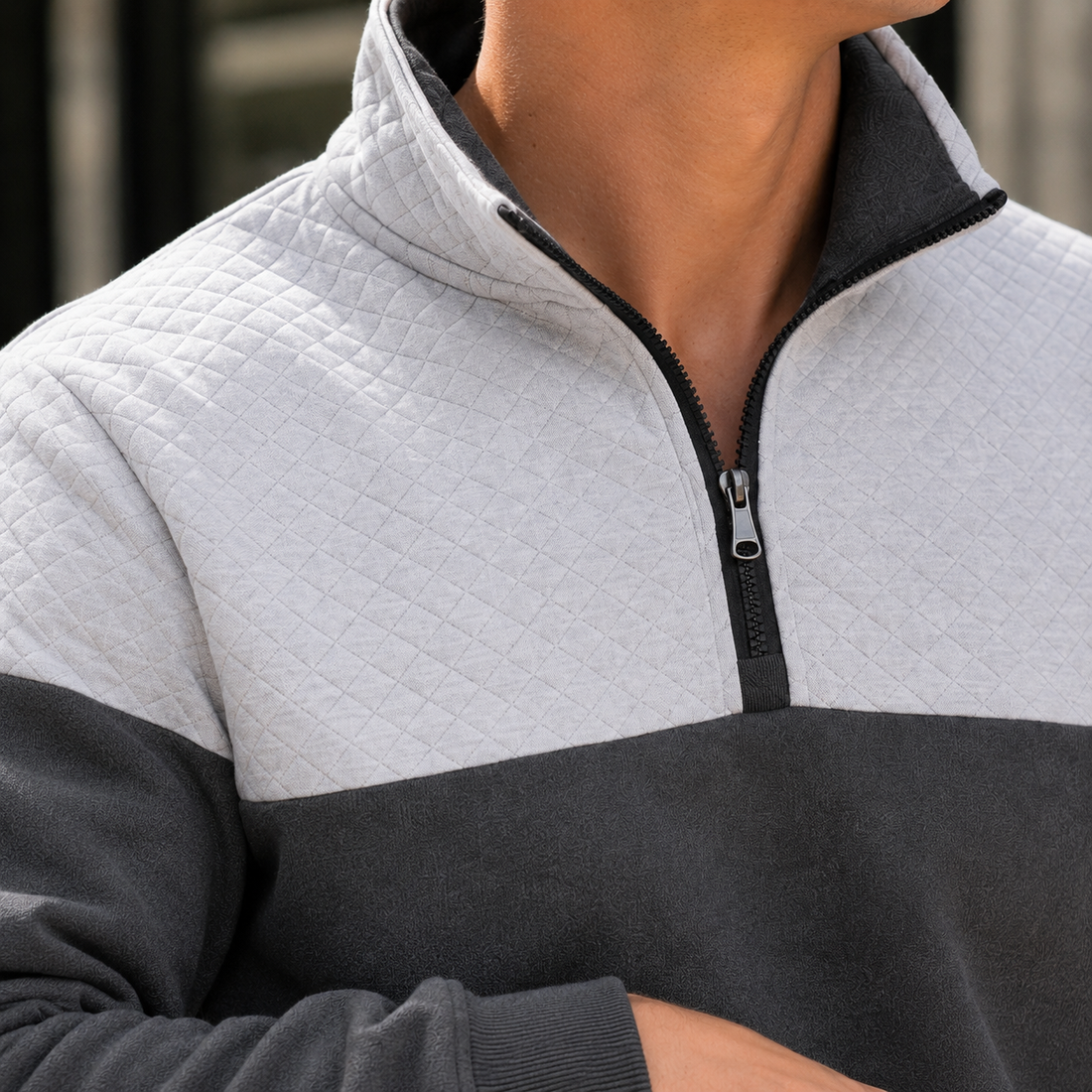 Wendell Colorblock Sweatshirt - Lead Product Detail
