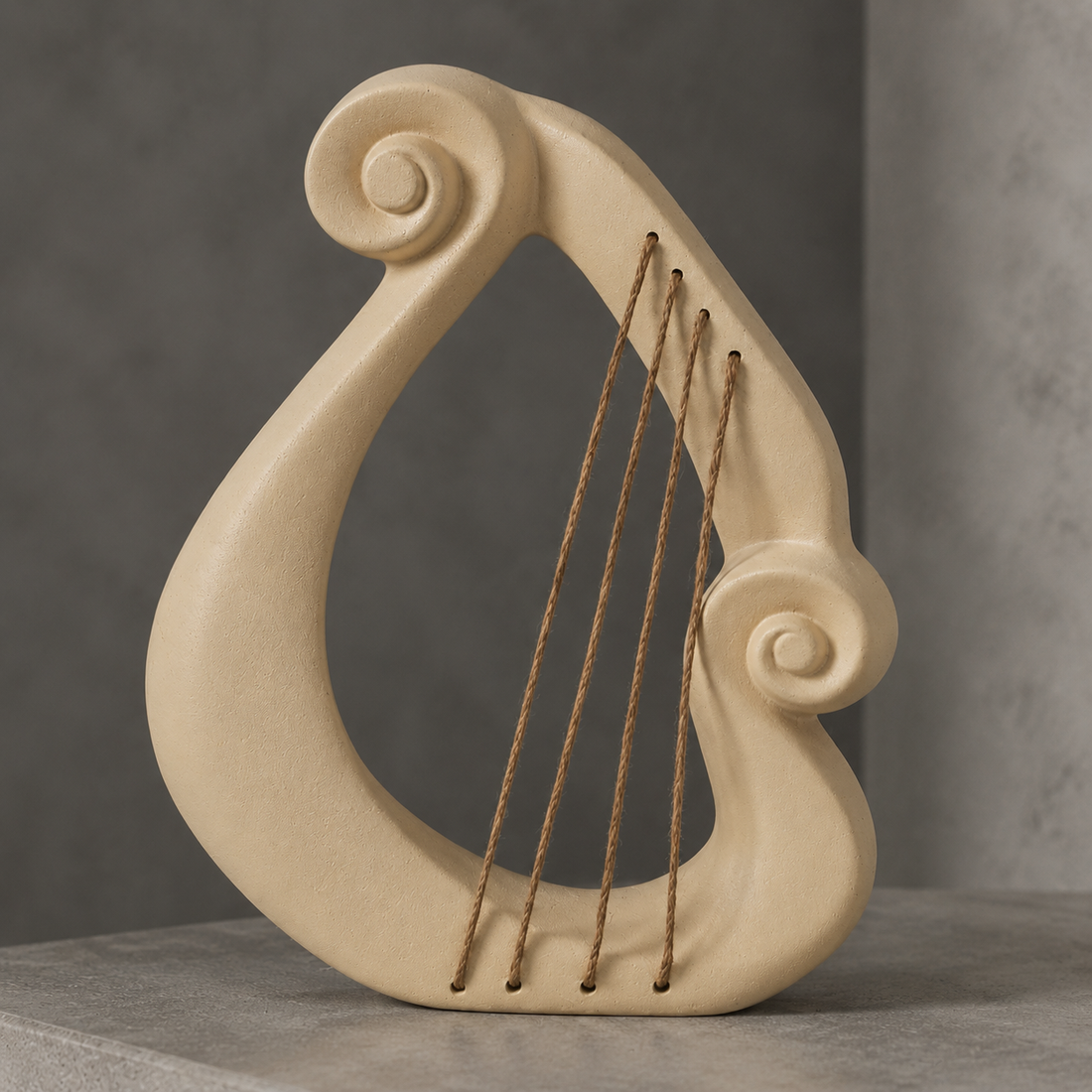 Victor Abstract Harp Ornament - Lead Product Detail