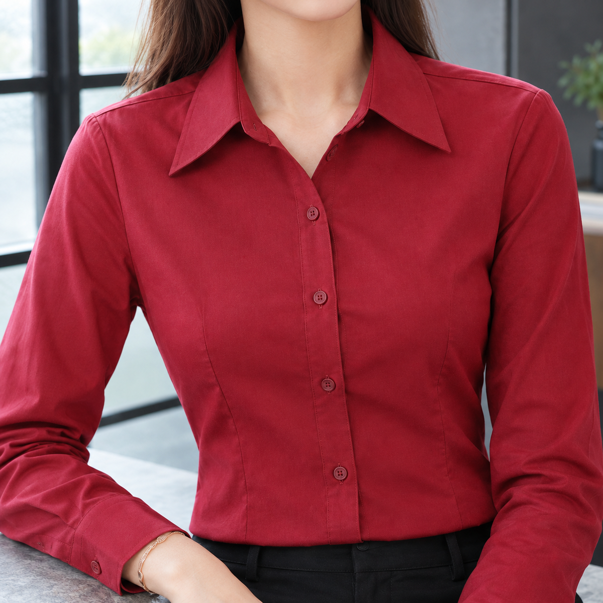 Christabel Fitted Shirt - Lead Product Detail