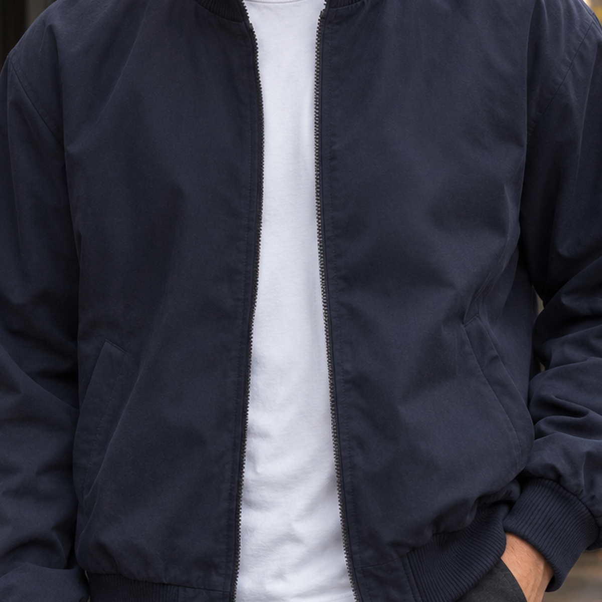 George-Lane Bomber Jacket - Lead Product Detail