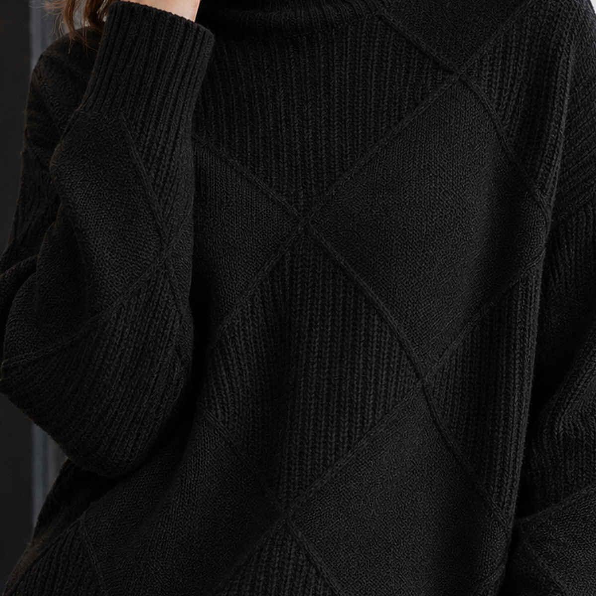 Samantha Diamond Turtleneck Sweater - Lead Product Detail