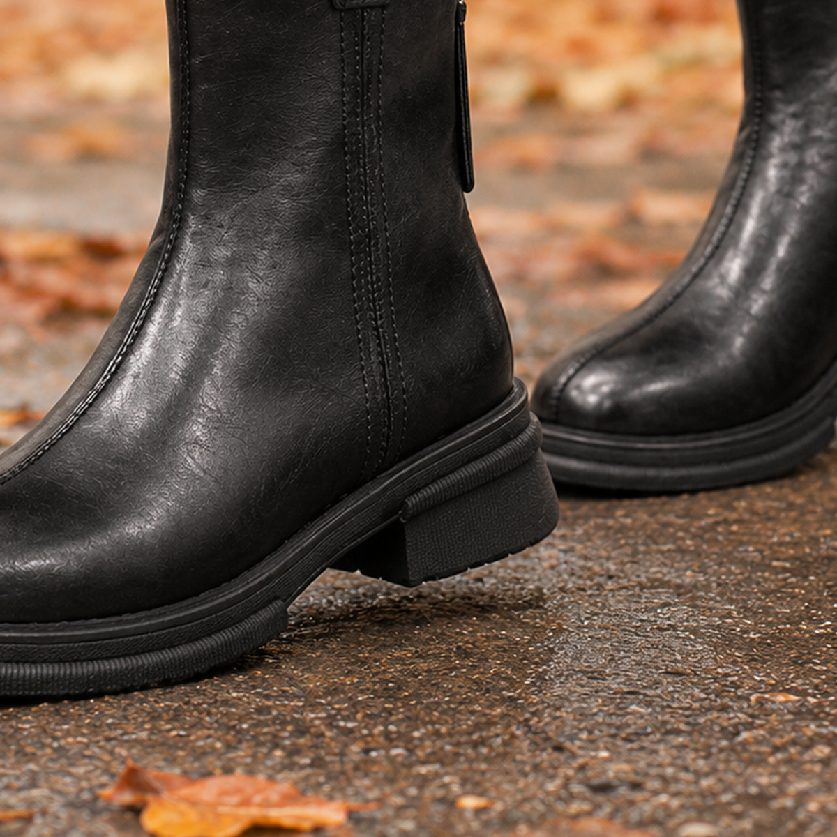 Gallardo Fur Trim Ankle Boots - Lead Product Detail