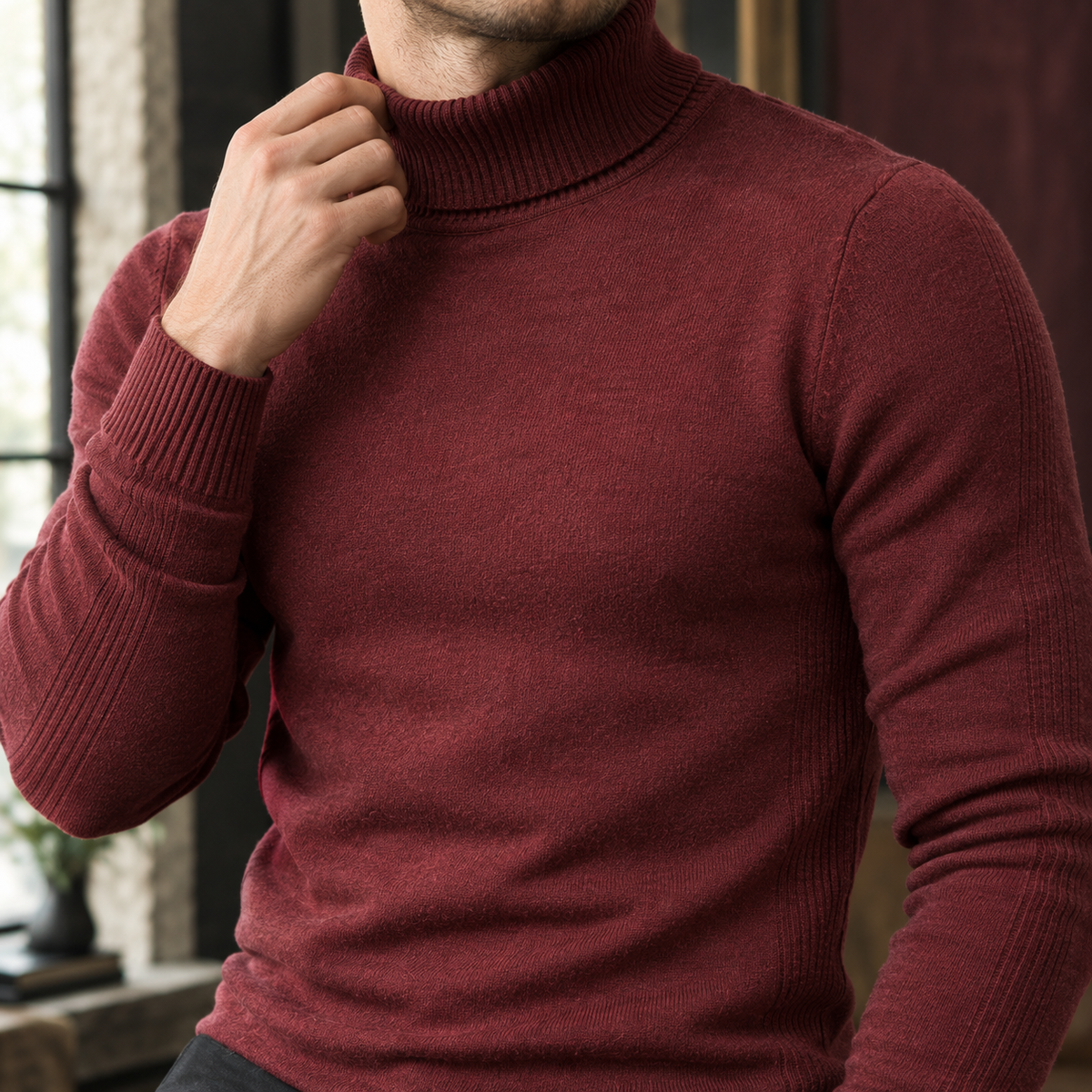 Benjamin Turtleneck Sweater - Lead Product Detail