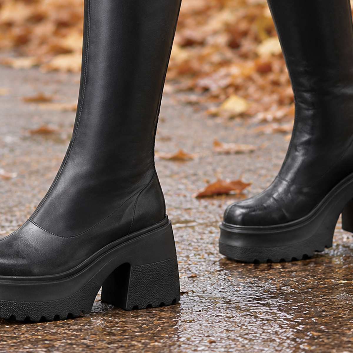 Fidenza Platform Boots - Lead Product Detail