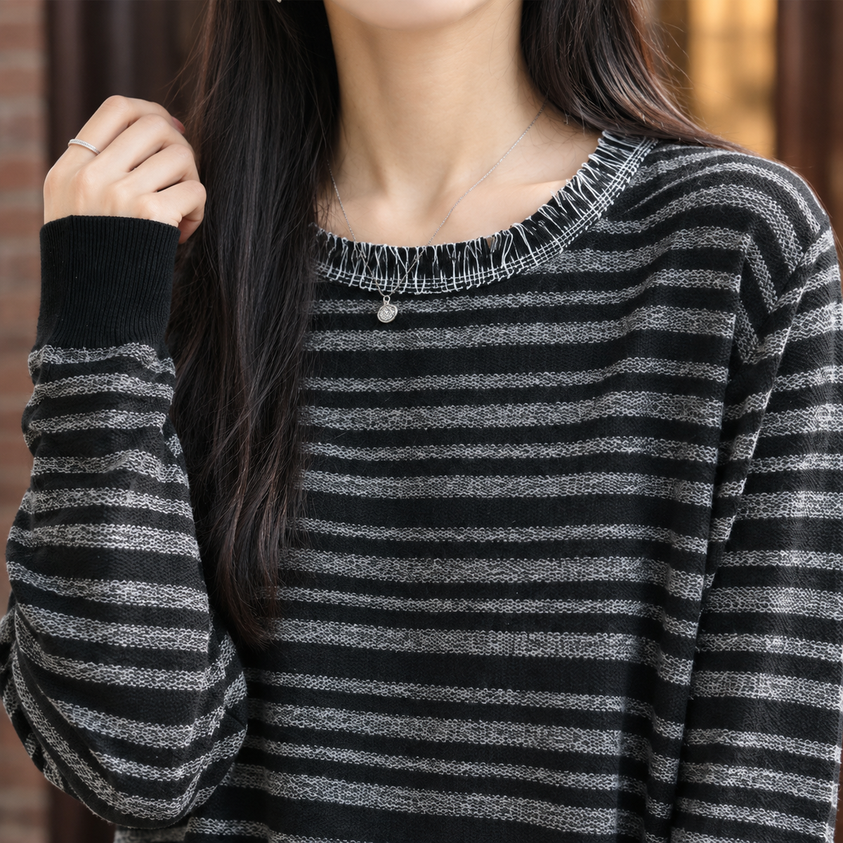 Cadence Fringed Sweater - Lead Product Detail
