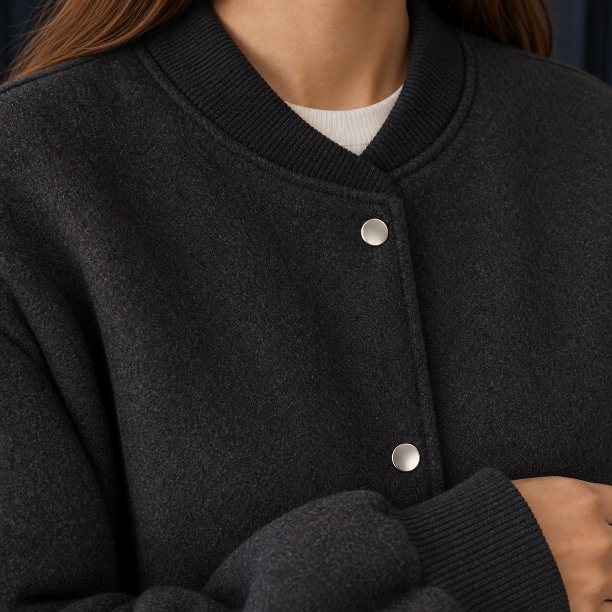 Anouska Bomber Jacket - Lead Product Detail