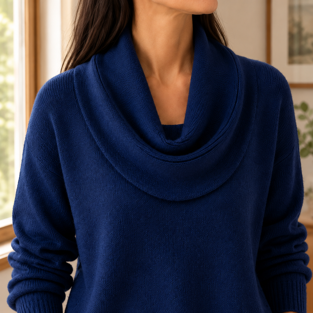 Seraphina Cowl Neck Sweater - Lead Product Detail