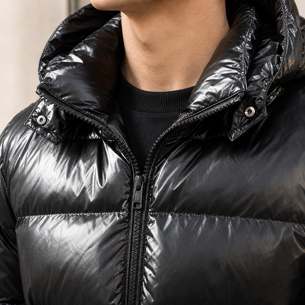 Sebastien Glossy Puffer Jacket - Lead Product Detail