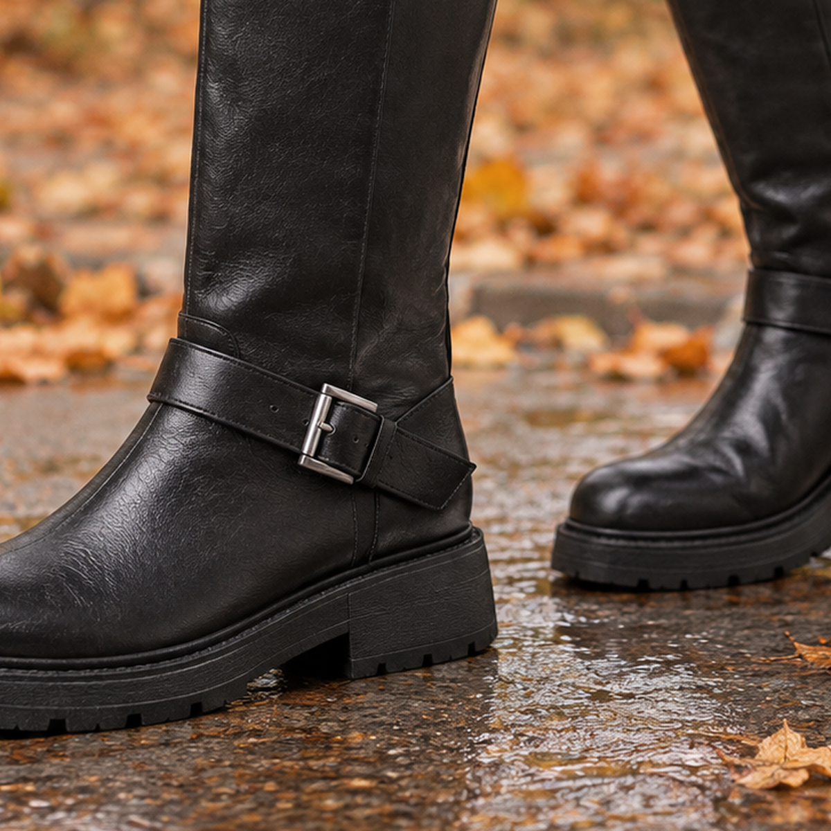 Nardini Buckle Boots - Lead Product Detail