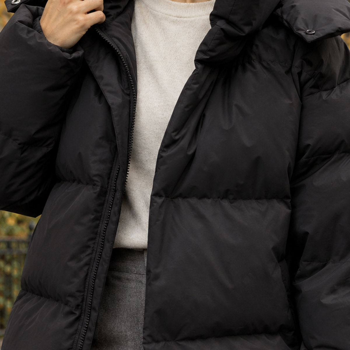 Hannah Hooded Puffer Jacket - Lead Product Detail
