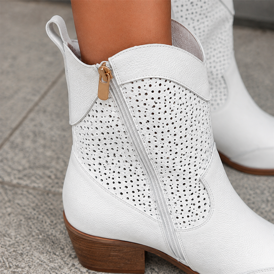 Ravello Leather Cowboy Boots - Lead Product Detail