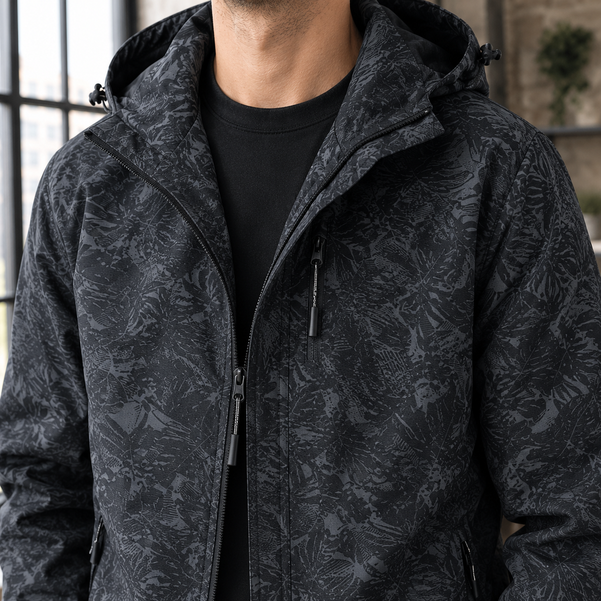 Andreas Tonal Leaf Jacket - Lead Product Detail