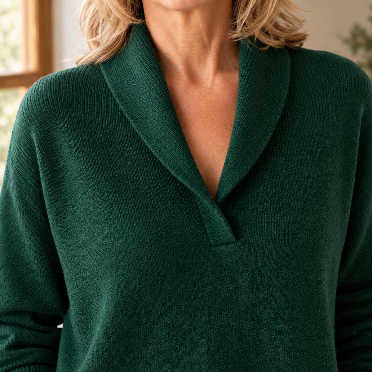 Nora Shawl Collar Sweater - Lead Product Detail