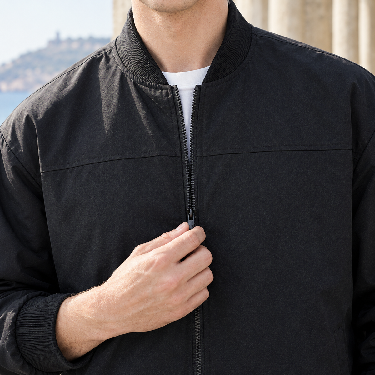 Barnabas Stand Collar Jacket - Lead Product Detail