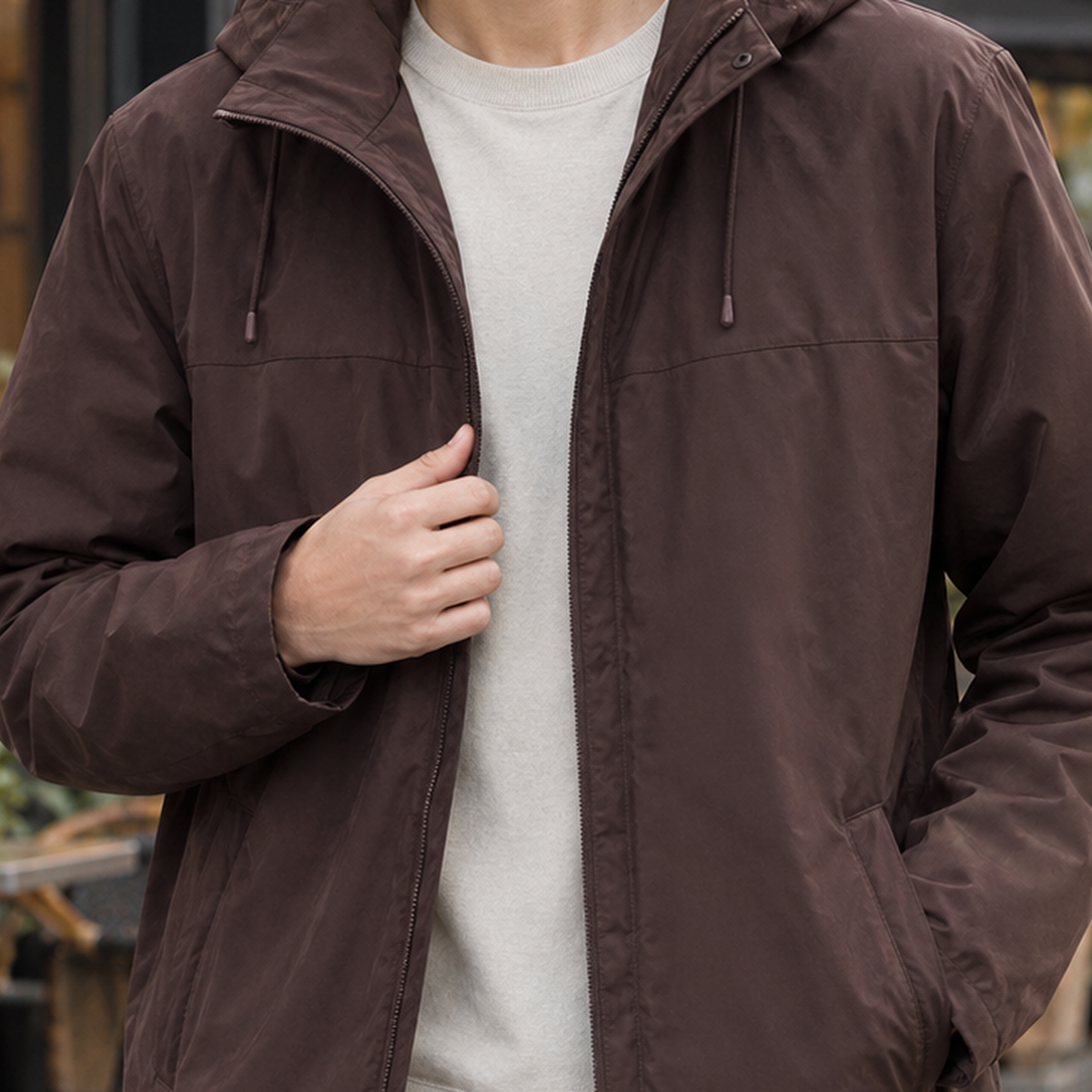 Orion-Dean Lightweight Hooded Jacket - Lead Product Detail