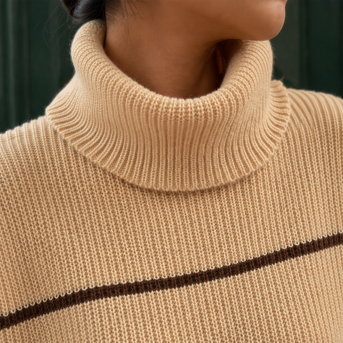 Elena Striped Turtleneck - Lead Product Detail