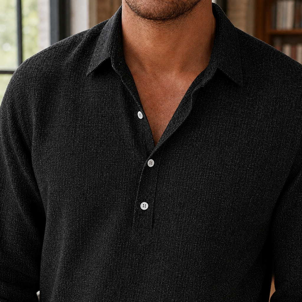 Leon Popover Shirt - Lead Product Detail