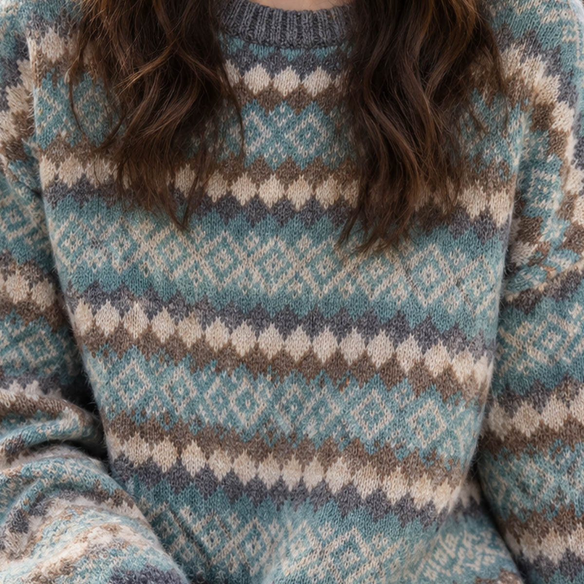 Crystal Jacquard Sweater - Lead Product Detail