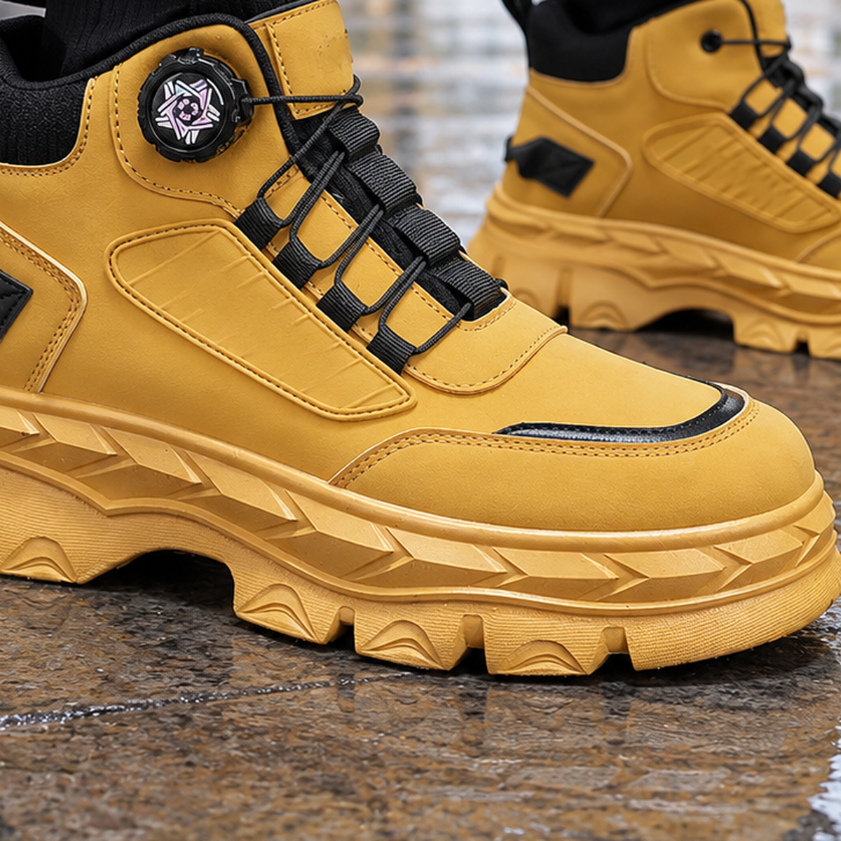 Leone Chunky Boots - Lead Product Detail