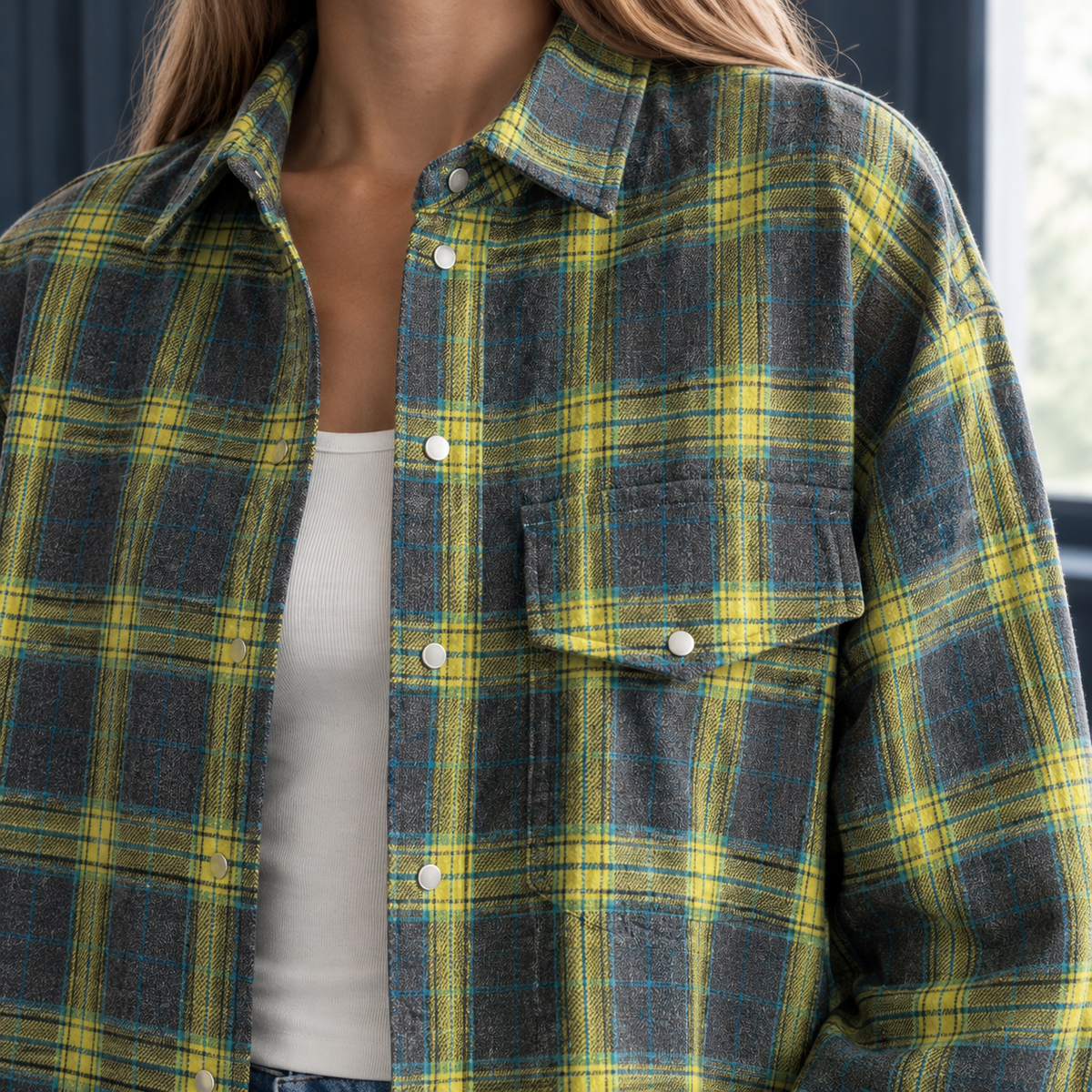 Madeleine Relaxed Overshirt - Lead Product Detail