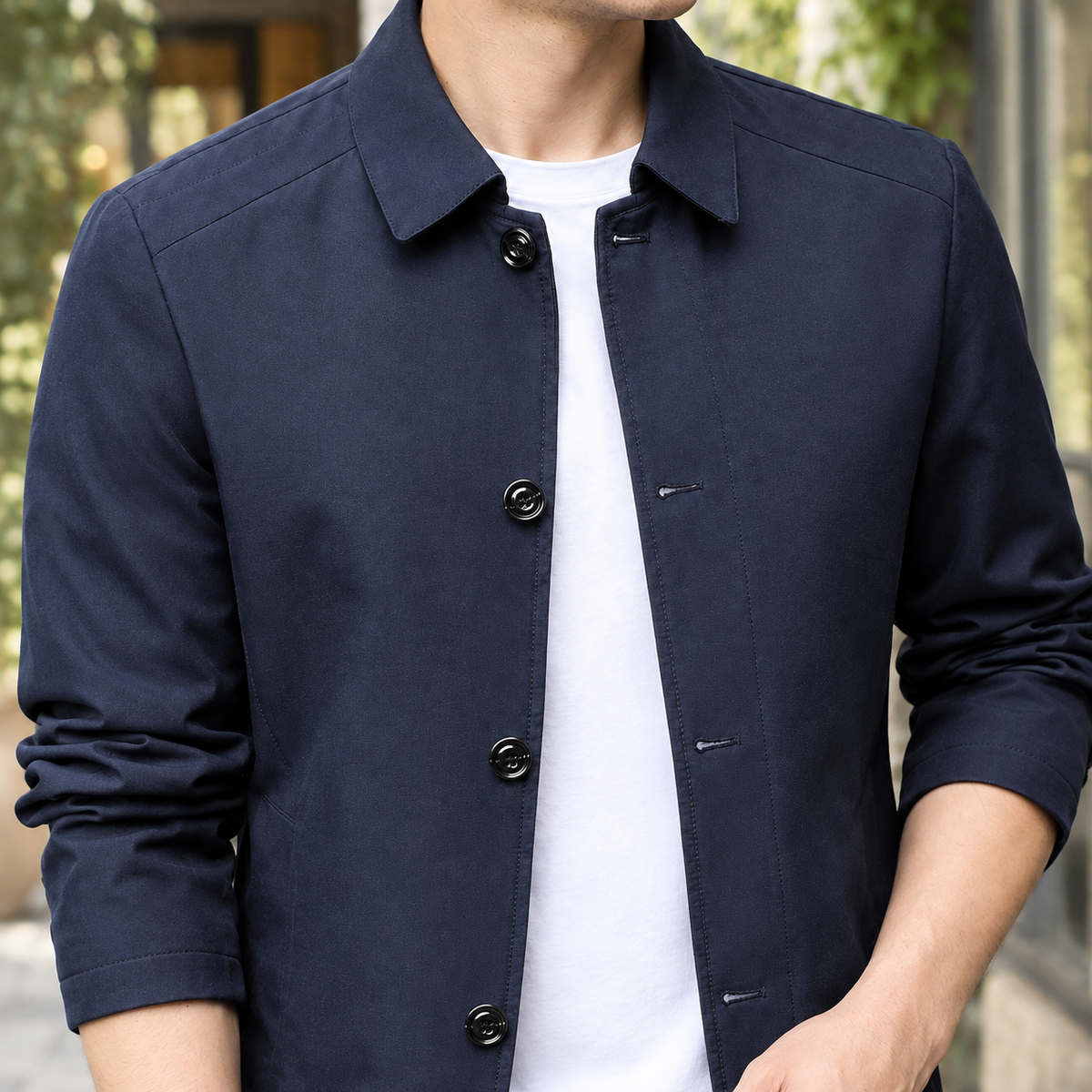 Celestin Collared Jacket - Lead Product Detail