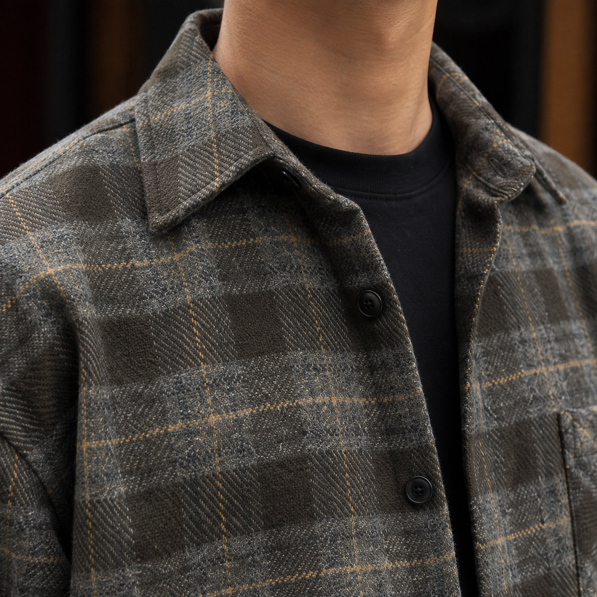 Vidal Plaid Overshirt - Lead Product Detail
