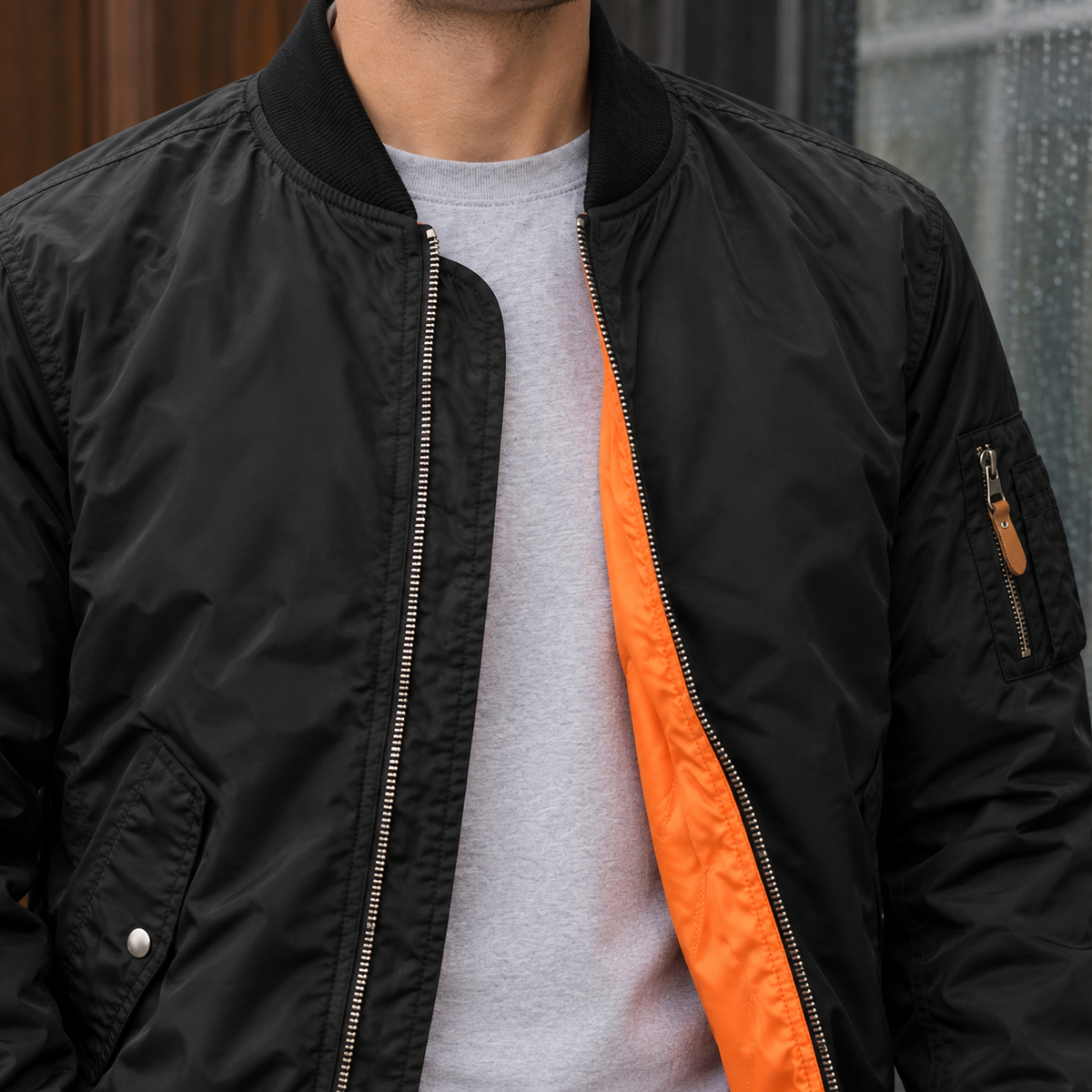 Luca Flight Jacket - Lead Product Detail