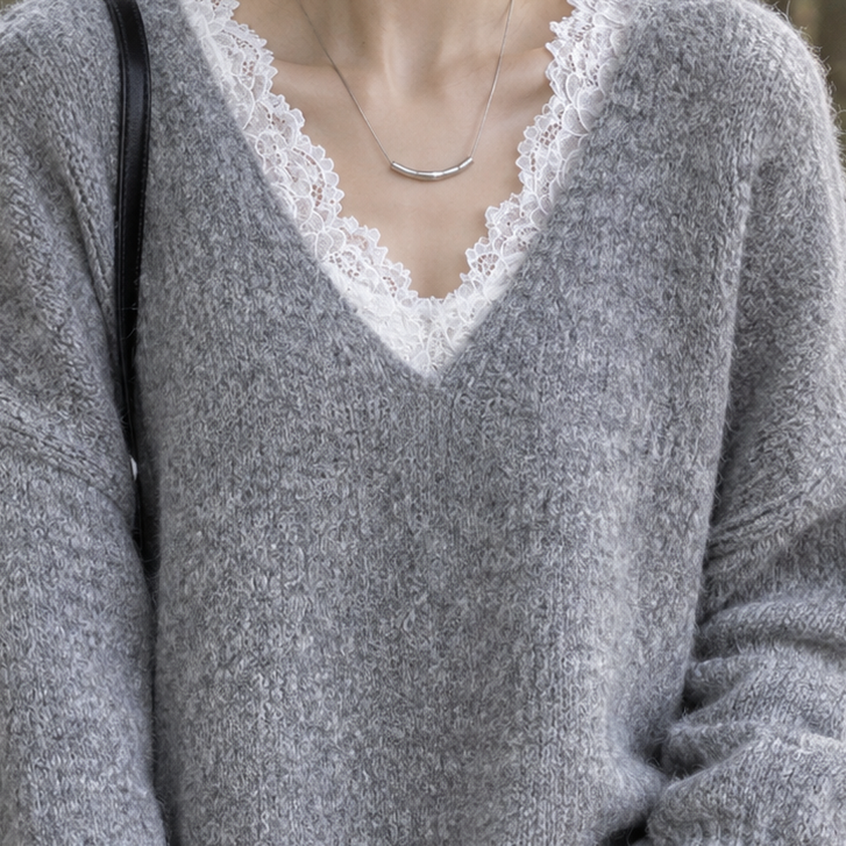 Becca V Neck Sweater - Lead Product Detail